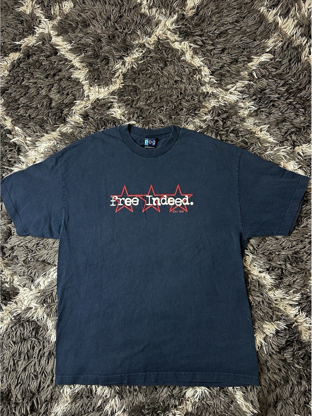 Vintage 90s Point of Grace Free Indeed Band Tour Mens XL Graphic T Shirt Navy